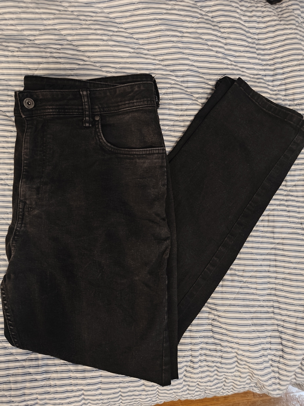 The Perfect Jean NYC Slim Thick Black Stretch Denim Jeans 40x32